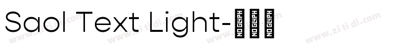 Saol Text Light字体转换